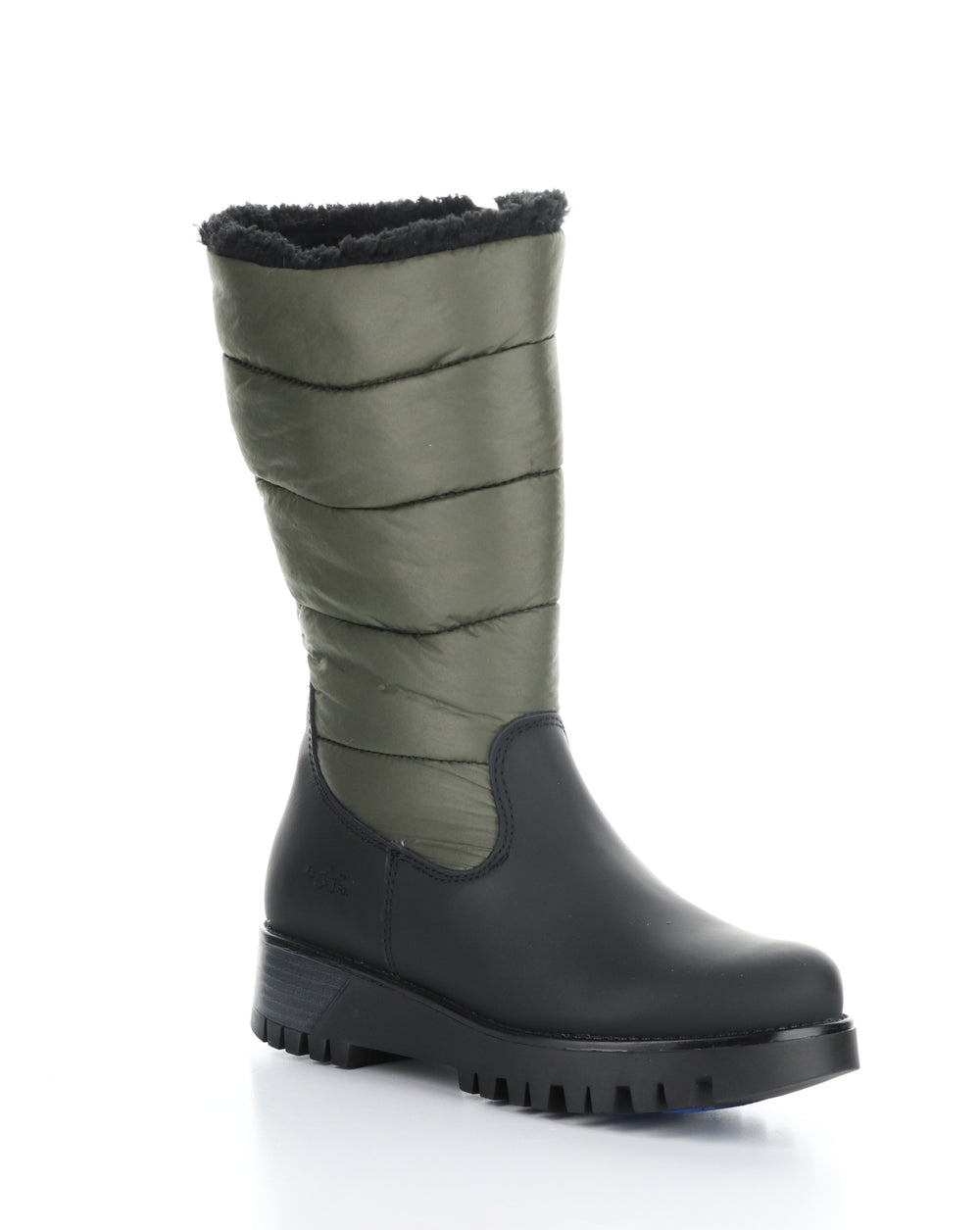 GRACEN PRIMA BLACK/OLIVE Round Toe Boots