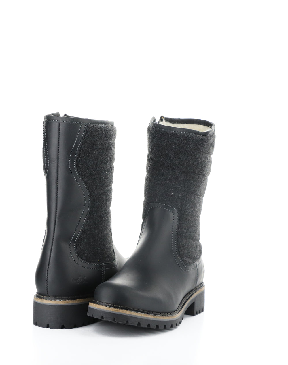 HARLYN BLACK SADDLE/TWEED