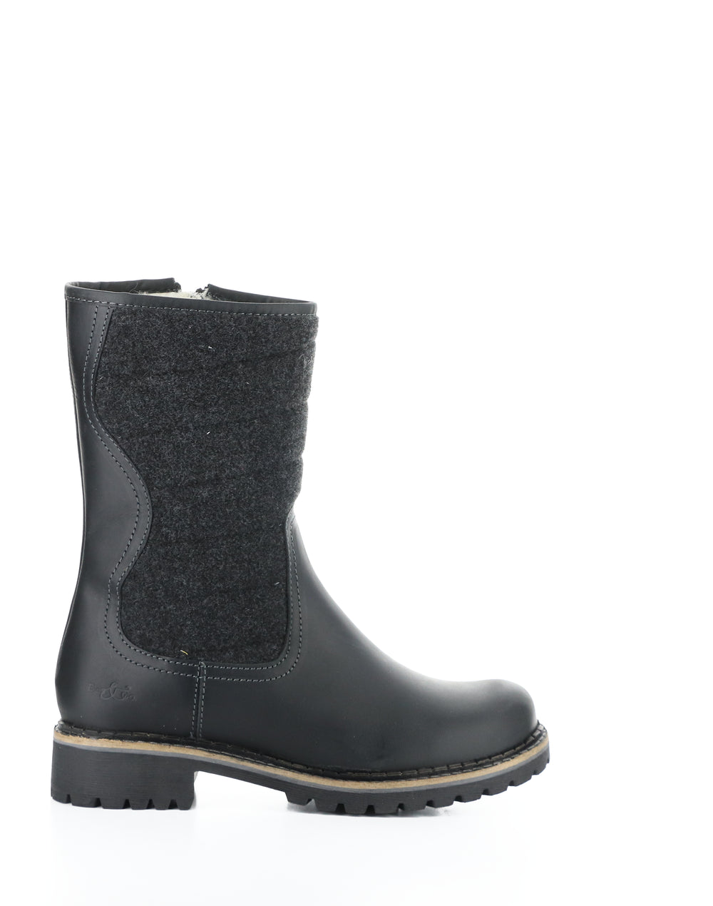 HARLYN BLACK SADDLE/TWEED
