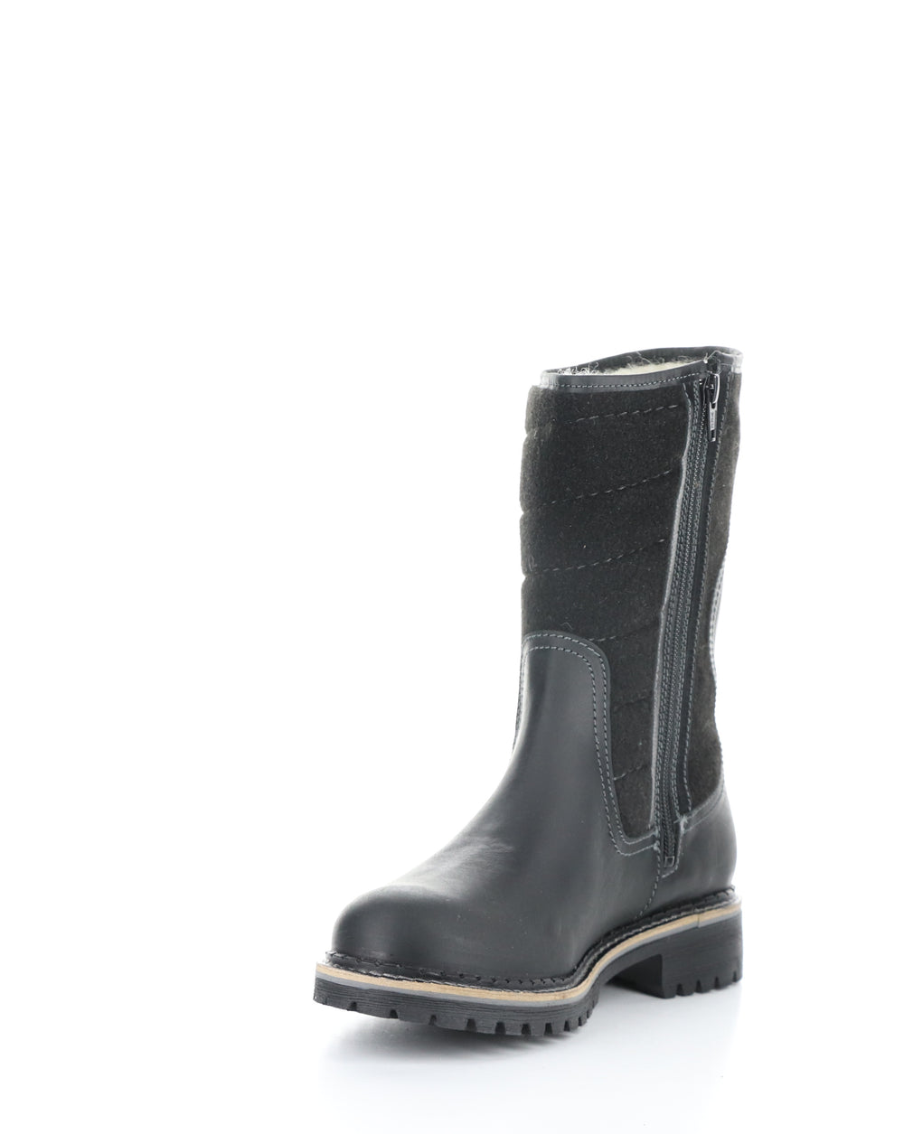HARLYN BLACK Round Toe Boots