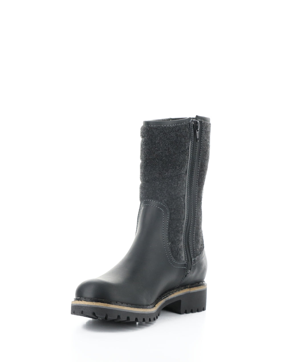 HARLYN BLACK SADDLE/TWEED