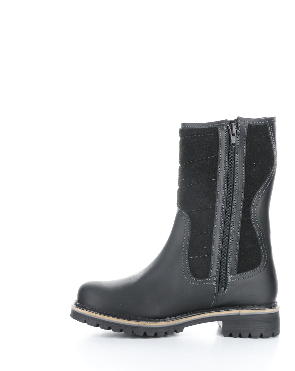 HARLYN BLACK Round Toe Boots