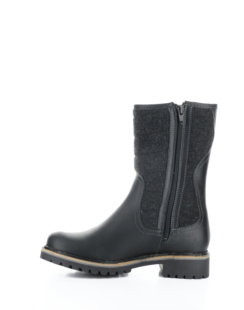 HARLYN BLACK SADDLE/TWEED