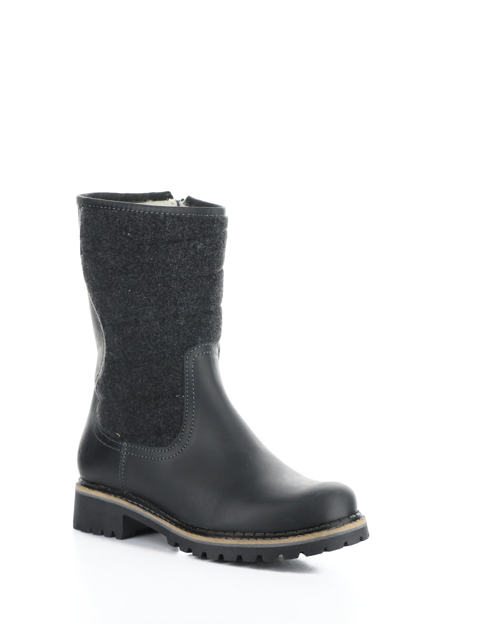 HARLYN BLACK SADDLE/TWEED