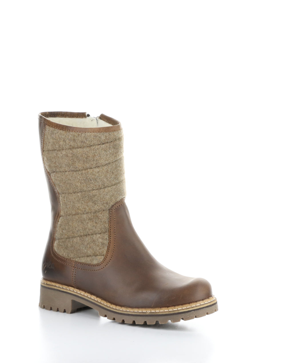 HARLYN CAMEL/BEIGE Round Toe Boots