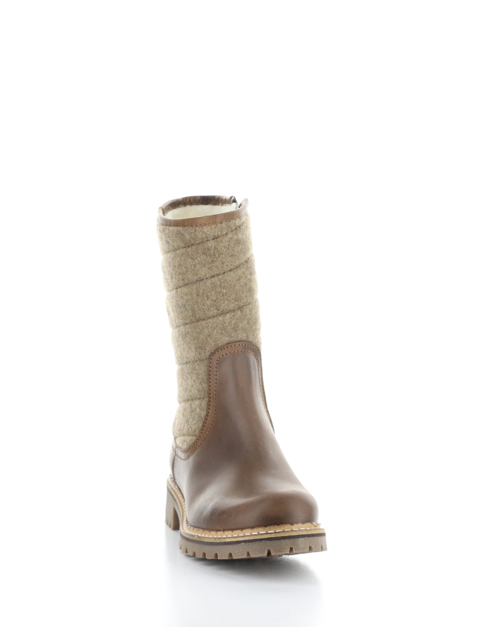 HARLYN CAMEL/BEIGE Round Toe Boots