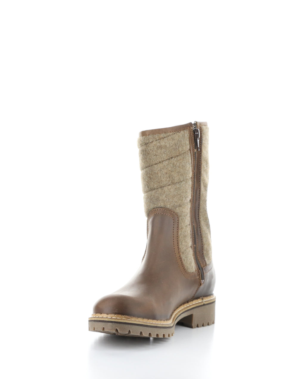 HARLYN CAMEL/BEIGE Round Toe Boots