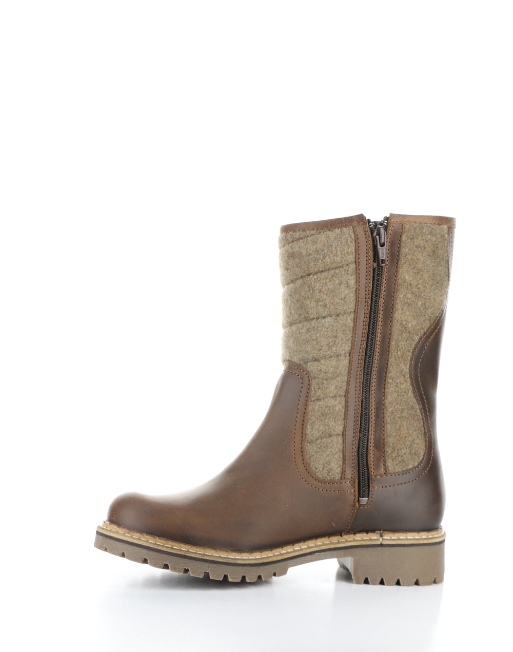 HARLYN CAMEL/BEIGE Round Toe Boots