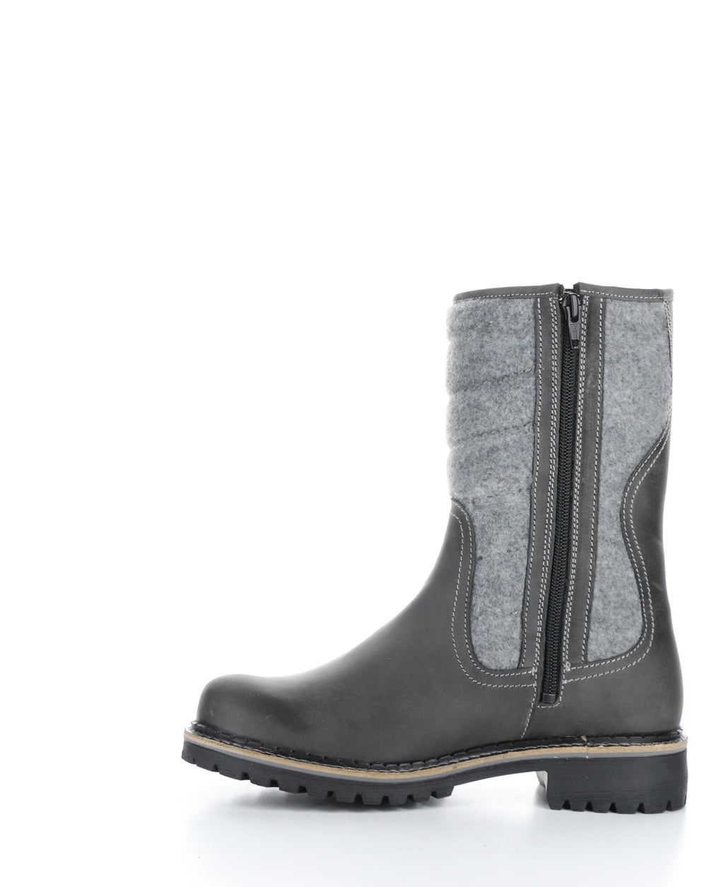 HARLYN GREY Round Toe Boots