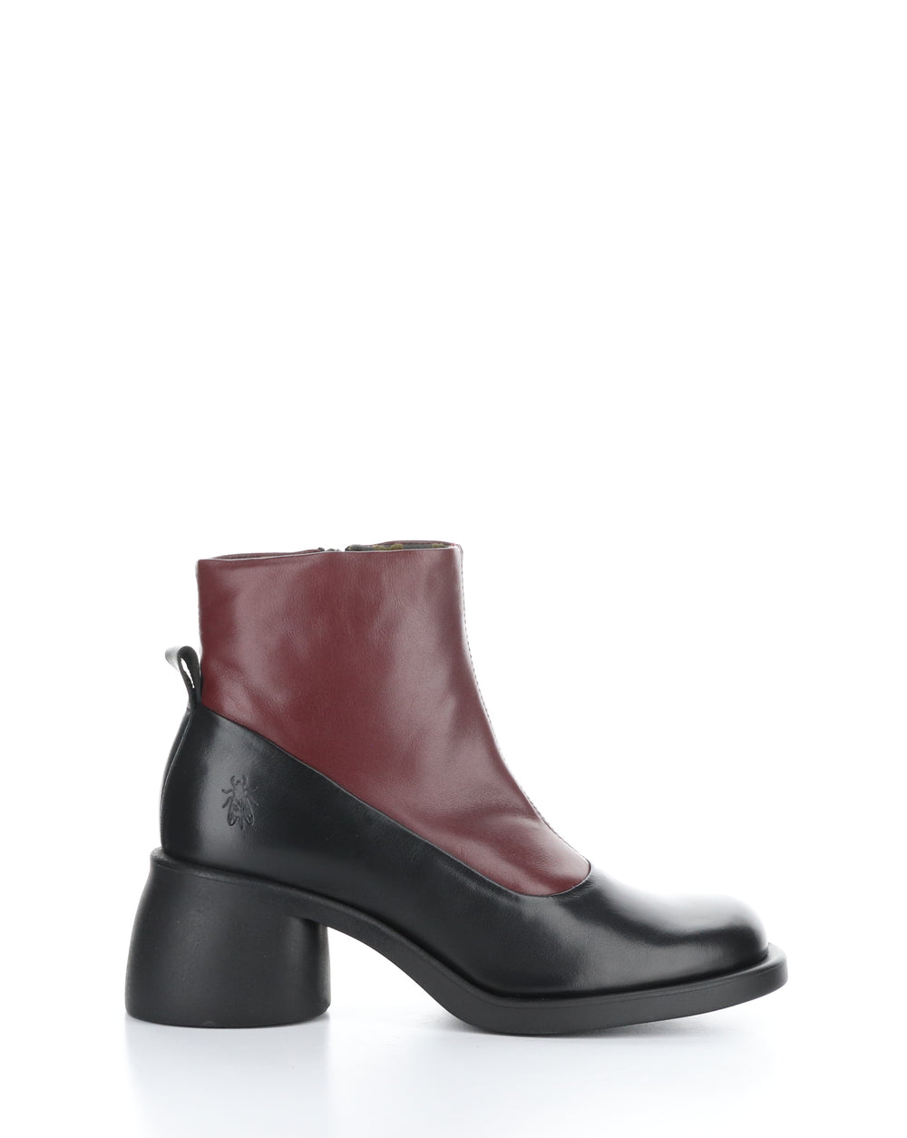 HINT003FLY 002 BLACK/WINE Round Toe Boots