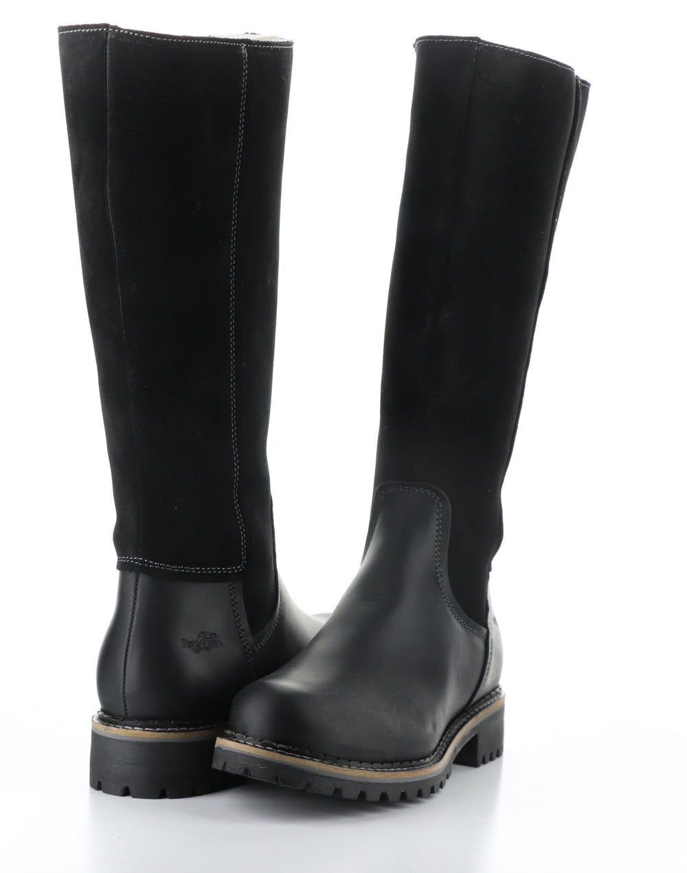 HUDSON BLACK Round Toe Boots