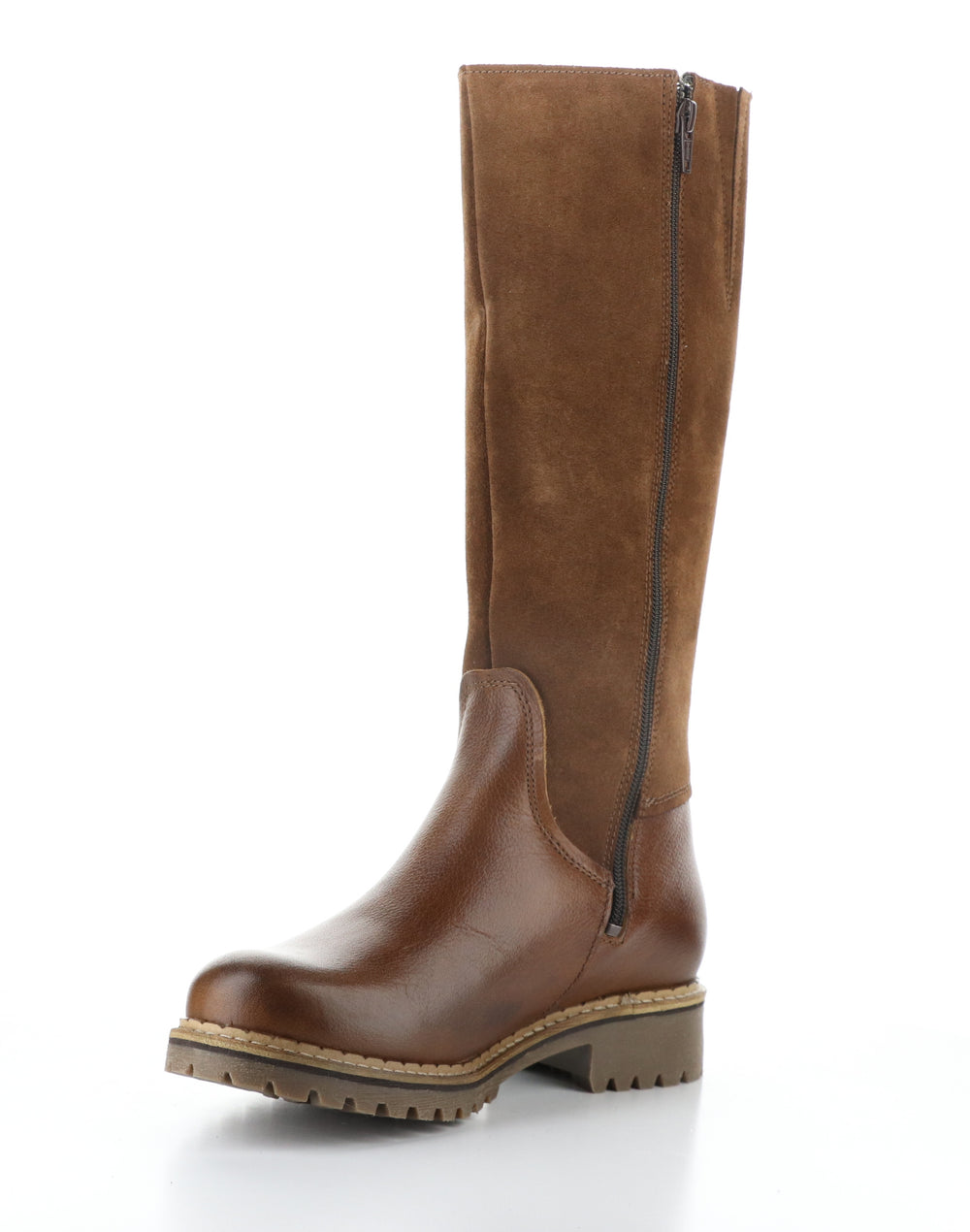 HUDSON COGNAC/REDWOOD Round Toe Boots