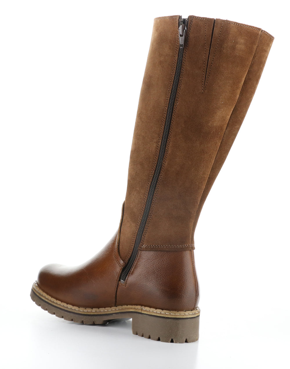 HUDSON COGNAC/REDWOOD Round Toe Boots