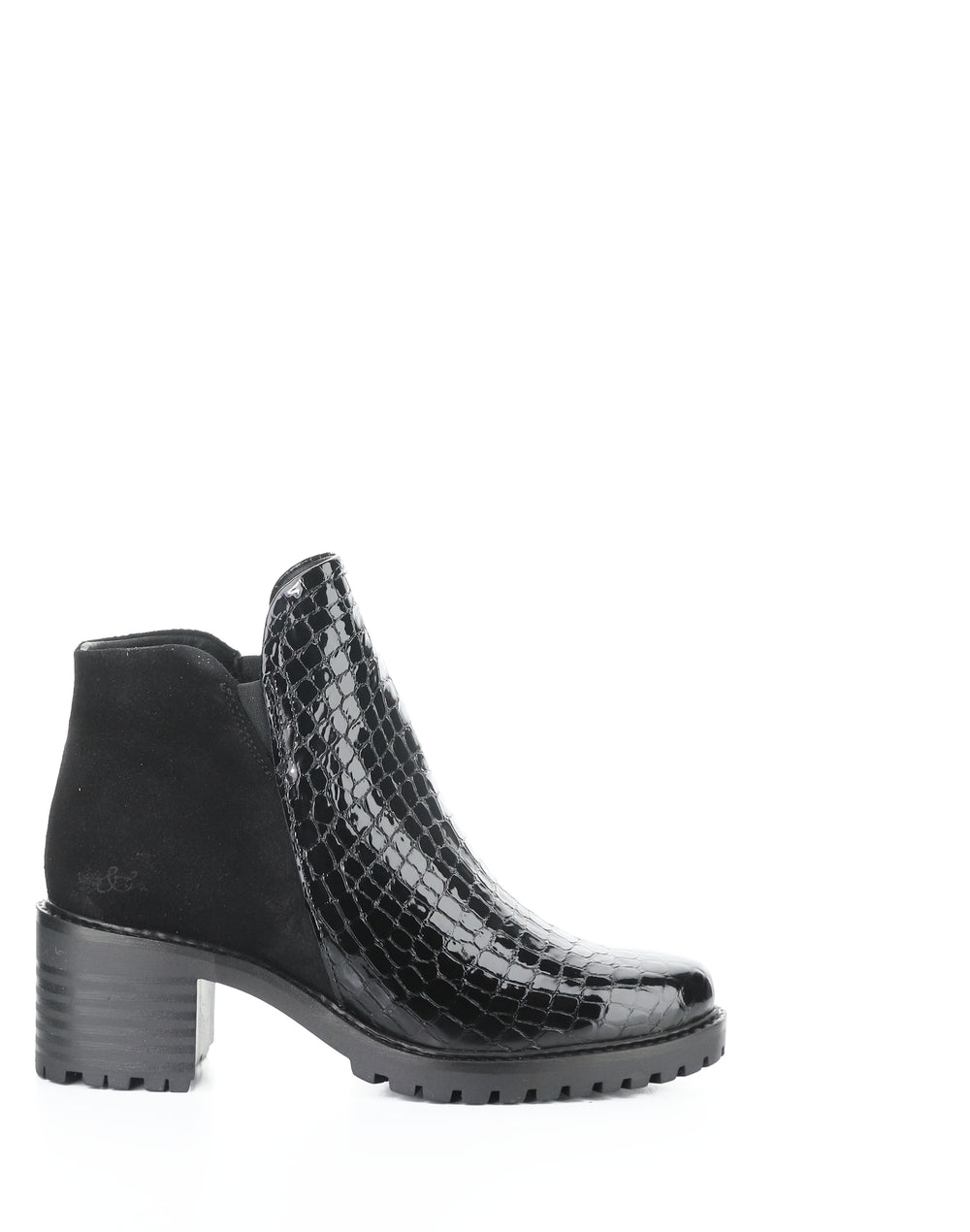 INARA BLACK CROCCO PRINT/SUEDE