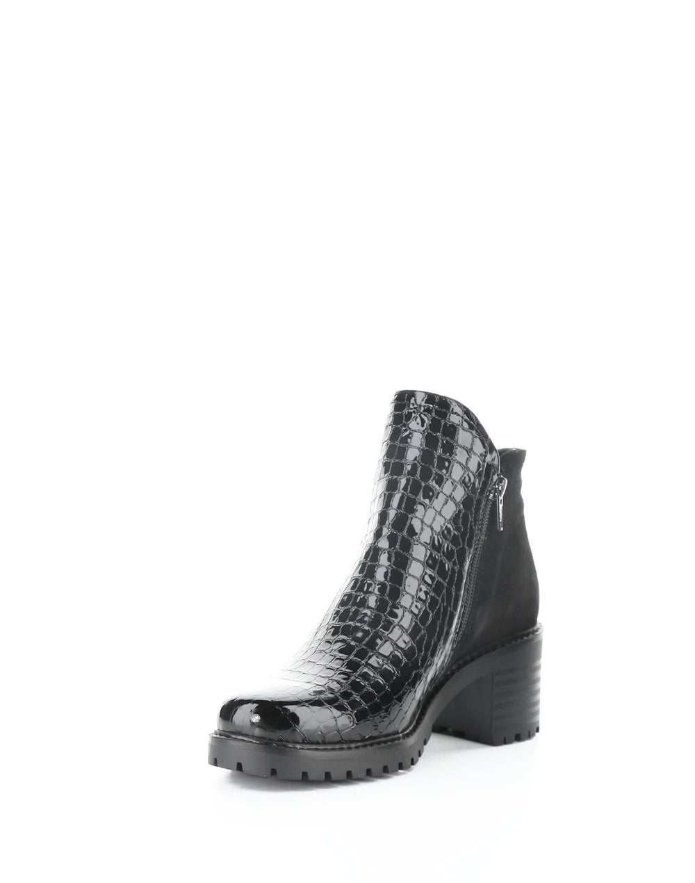 INARA BLACK CROCCO PRINT/SUEDE