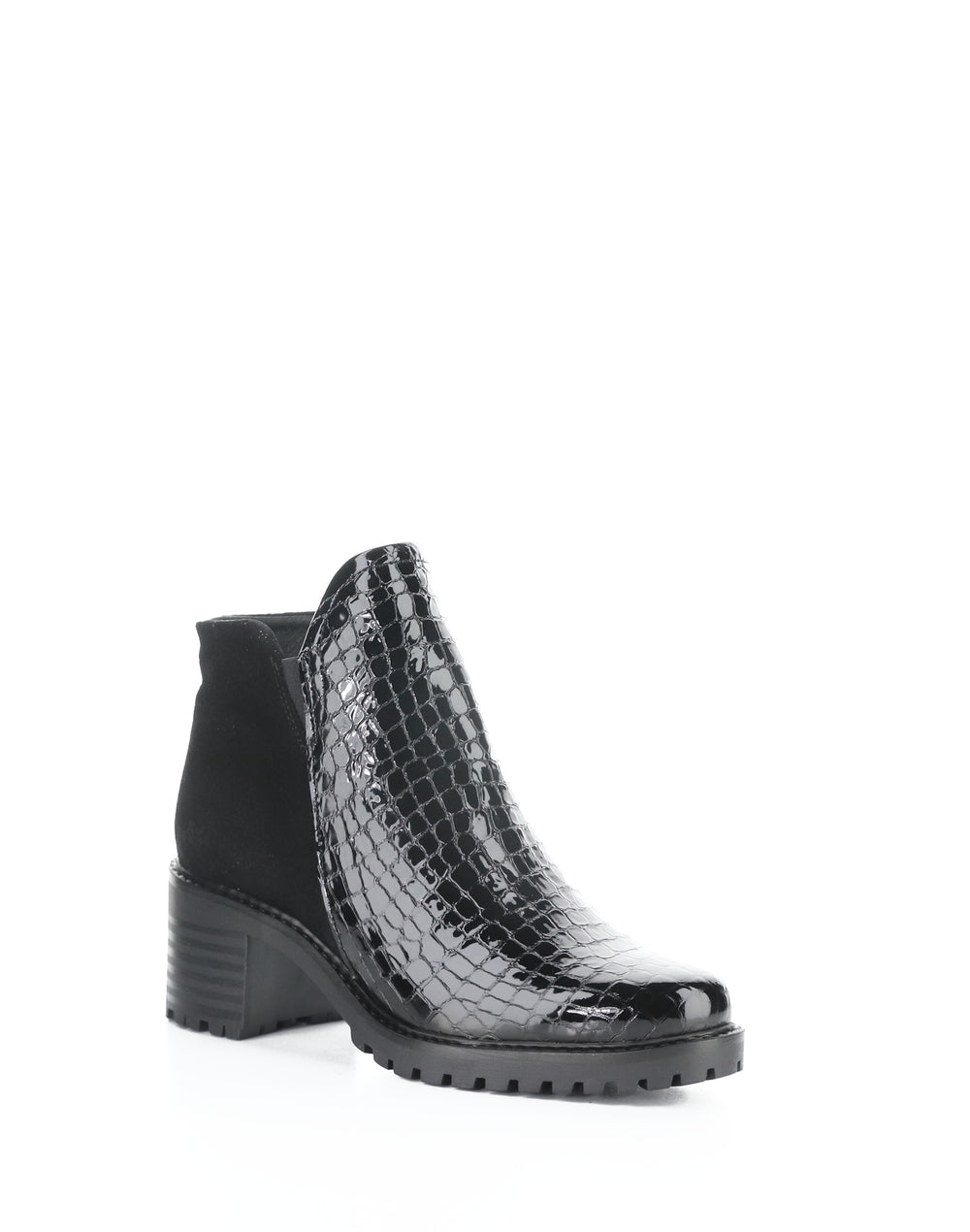 INARA BLACK CROCCO PRINT/SUEDE
