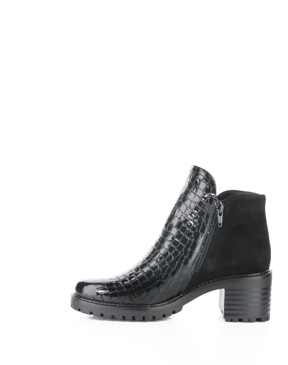 INARA BLACK CROCCO PRINT/SUEDE