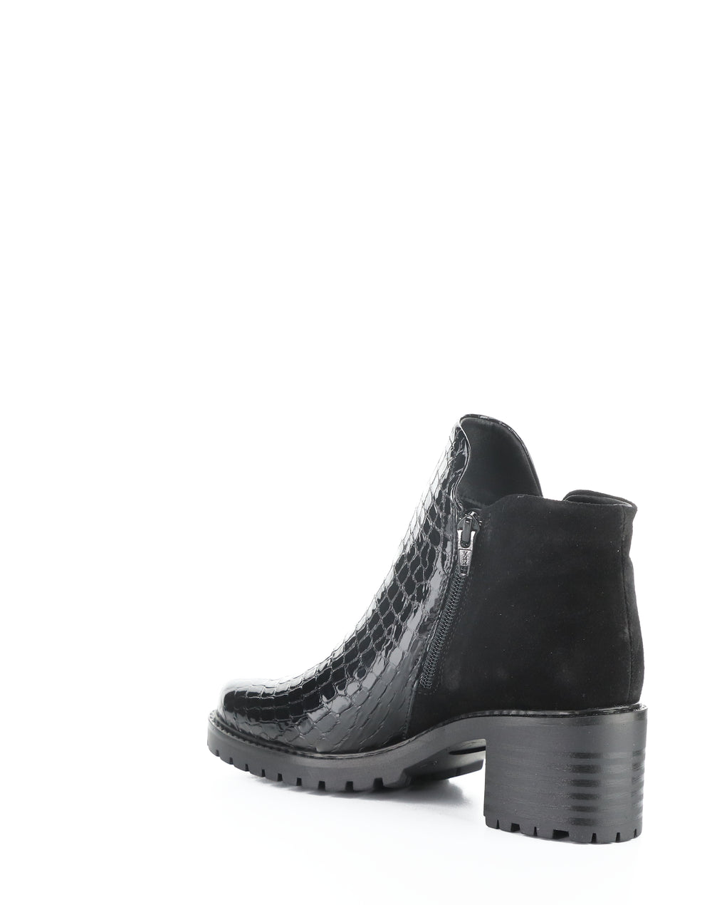 INARA BLACK CROCCO PRINT/SUEDE