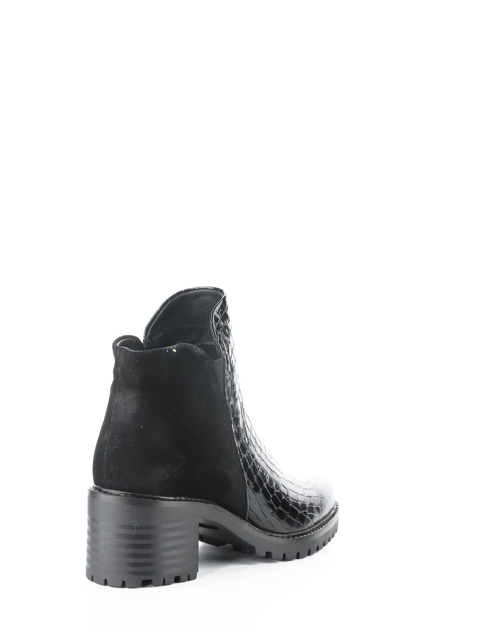 INARA BLACK CROCCO PRINT/SUEDE