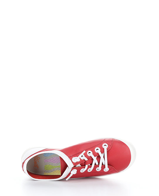 ISLA2557SOF 038 CHERRY RED/WHT SMOOTH LEATHER