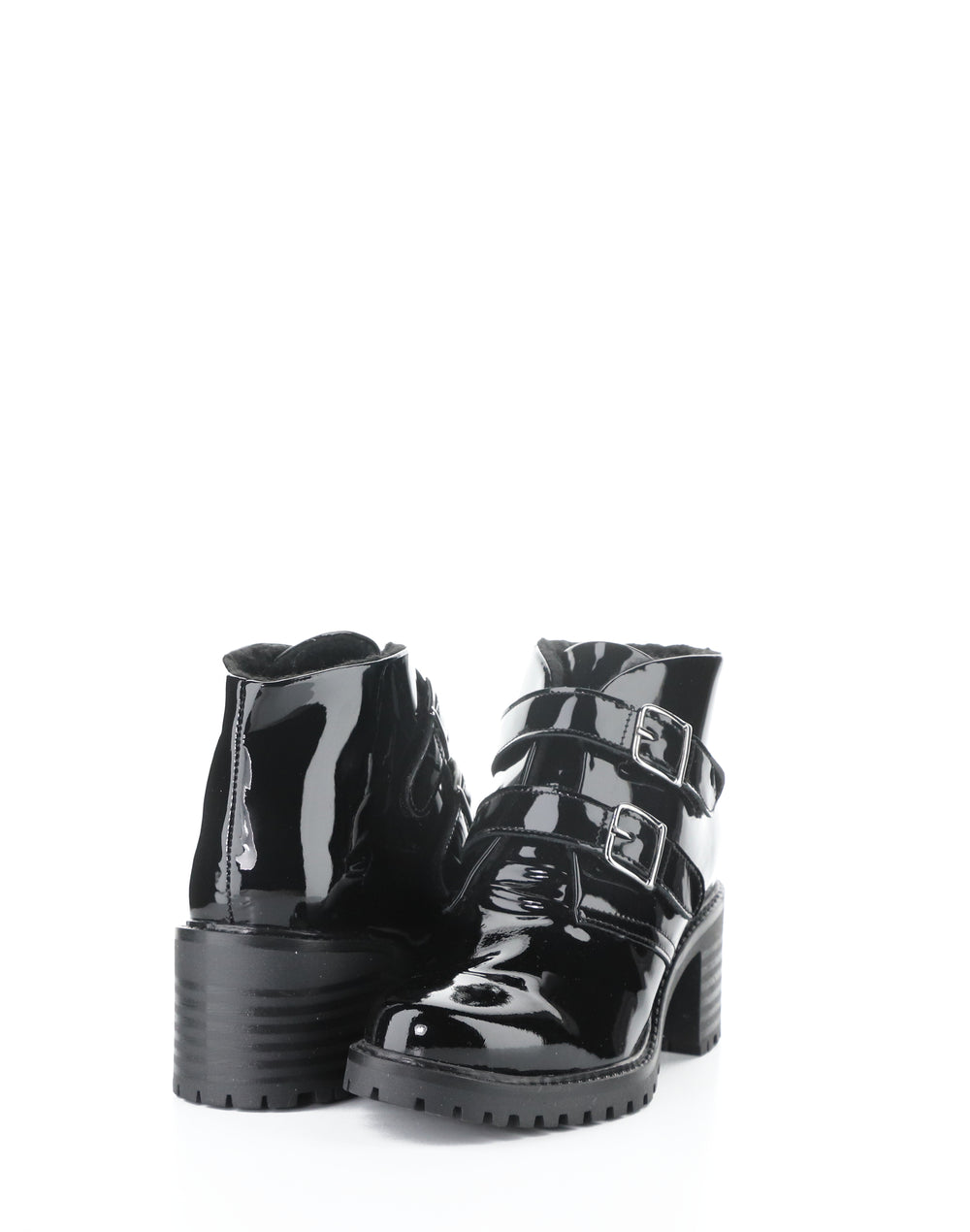 ISSEY BLACK PATENT/MINI SHERPA