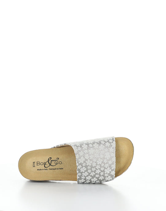 LUX SILVER/WHITE CARTIER FLORAL PRINT