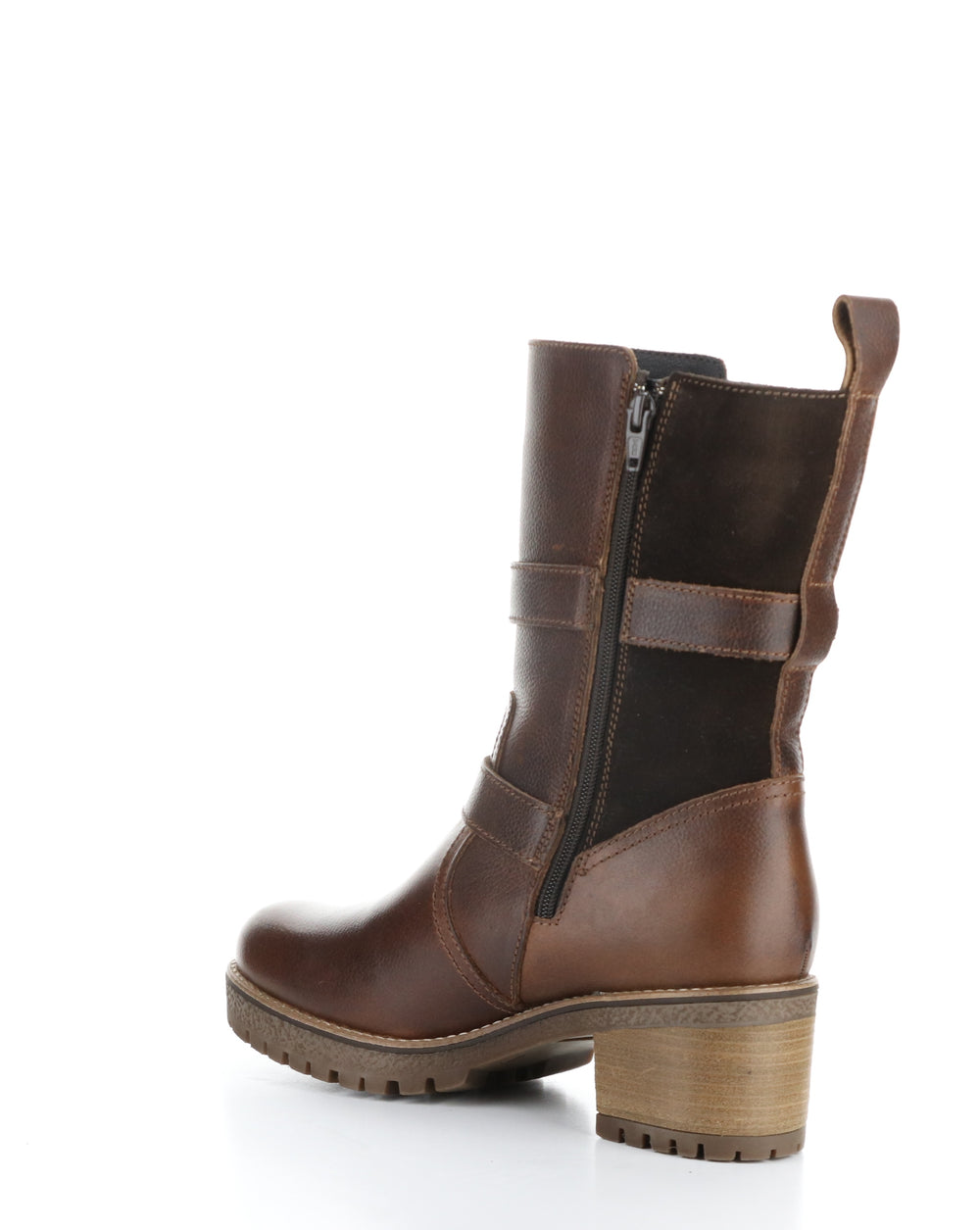 MAISE BRANDY/COFFEE Round Toe Boots