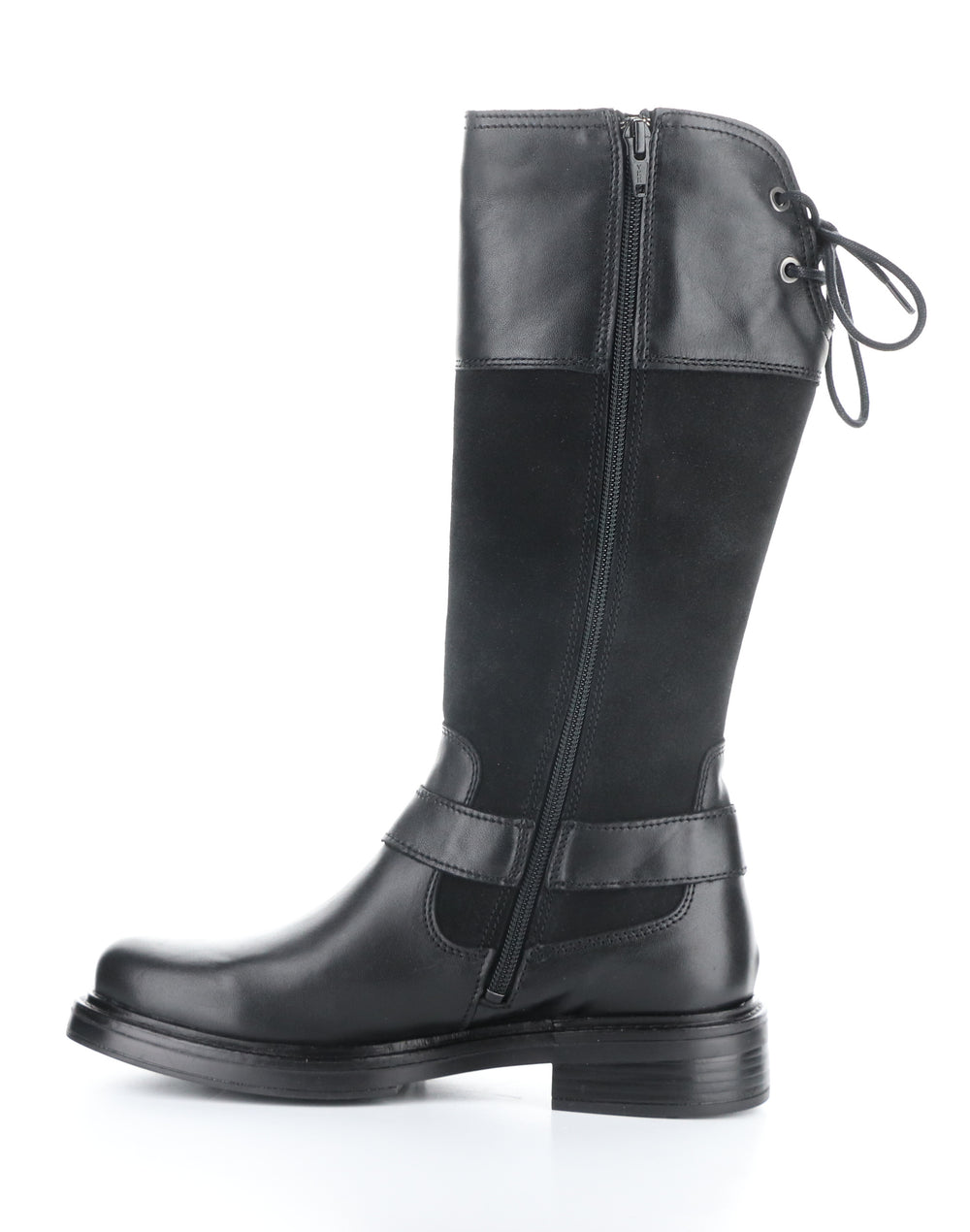 MATEO BLACK Round Toe Boots