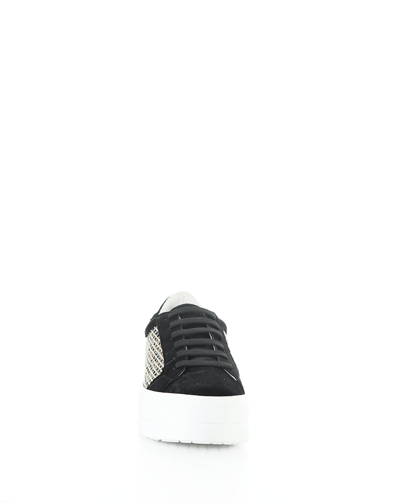 Mera Black Ante Suede/Raffia