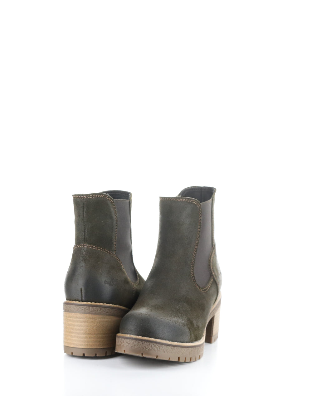 MERCY OLIVE/DARK BROWN Elasticated Boots