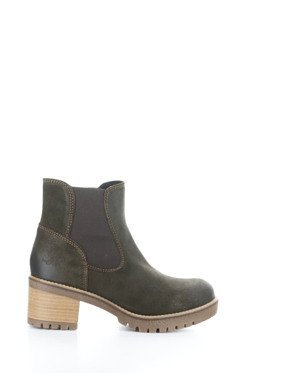 MERCY OLIVE/DARK BROWN Elasticated Boots