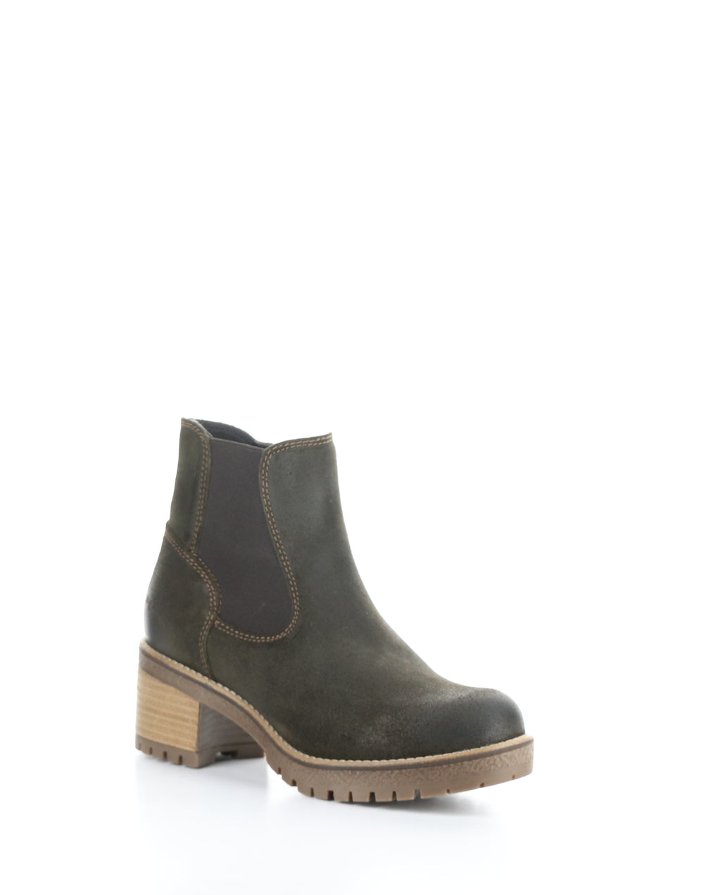 MERCY OLIVE/DARK BROWN Elasticated Boots