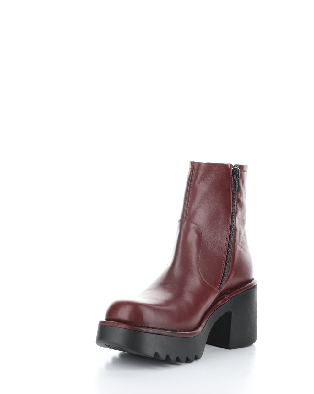 MOGE250FLY 003 WINE Round Toe Boots