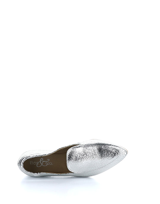 NIKKI SILVER CRACKLE LEATHER