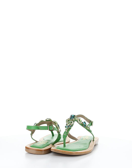 OTU GREEN LEATHER/JEWELS