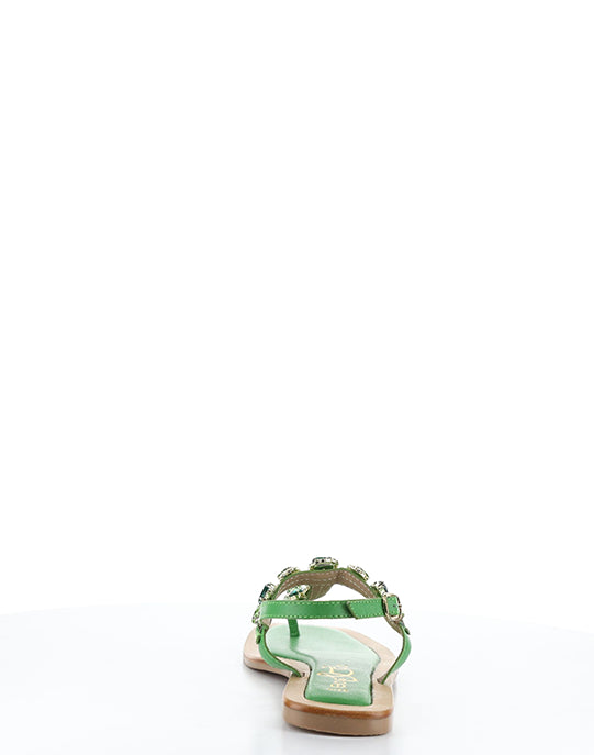OTU GREEN LEATHER/JEWELS