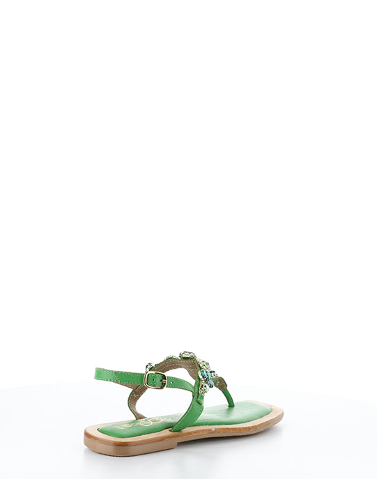 OTU GREEN LEATHER/JEWELS