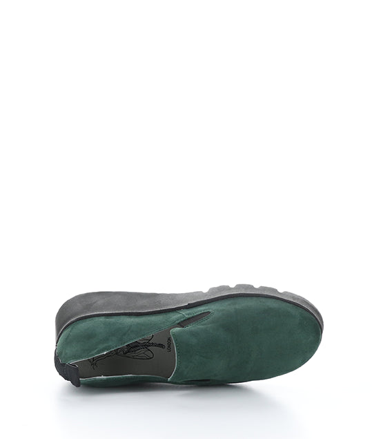 PECE406FLY 002 FOREST GREEN KID SUEDE