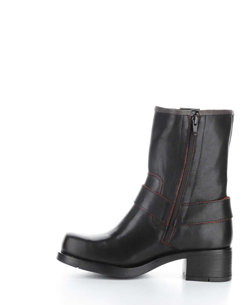 REVA010FLY 002 BLACK/RED Round Toe Boots