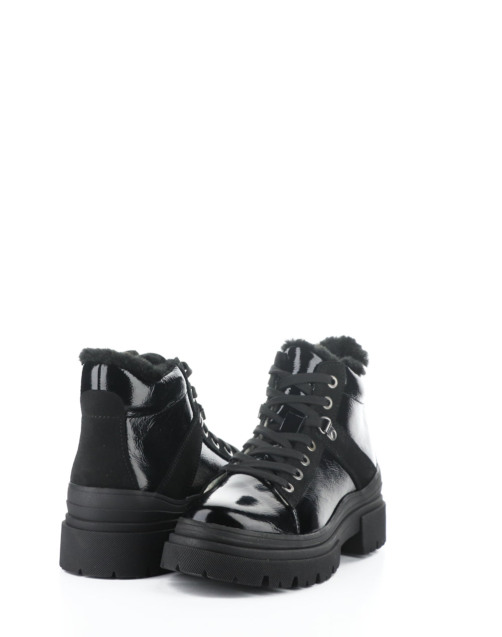 RIVER BLACK PATENT/SUEDE/MURTA FAUX FUR