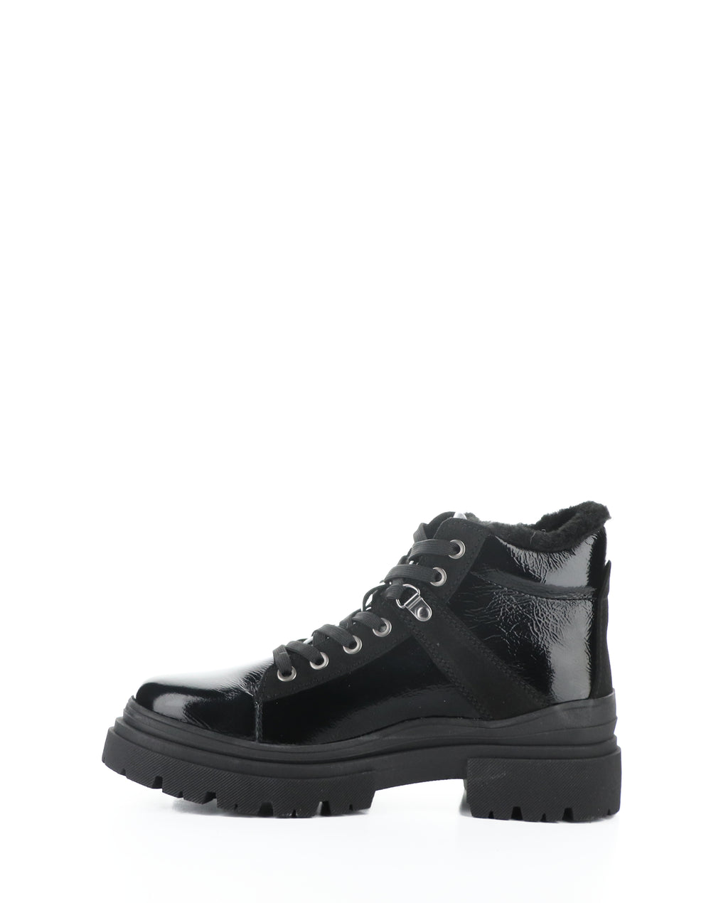 RIVER BLACK PATENT/SUEDE/MURTA FAUX FUR