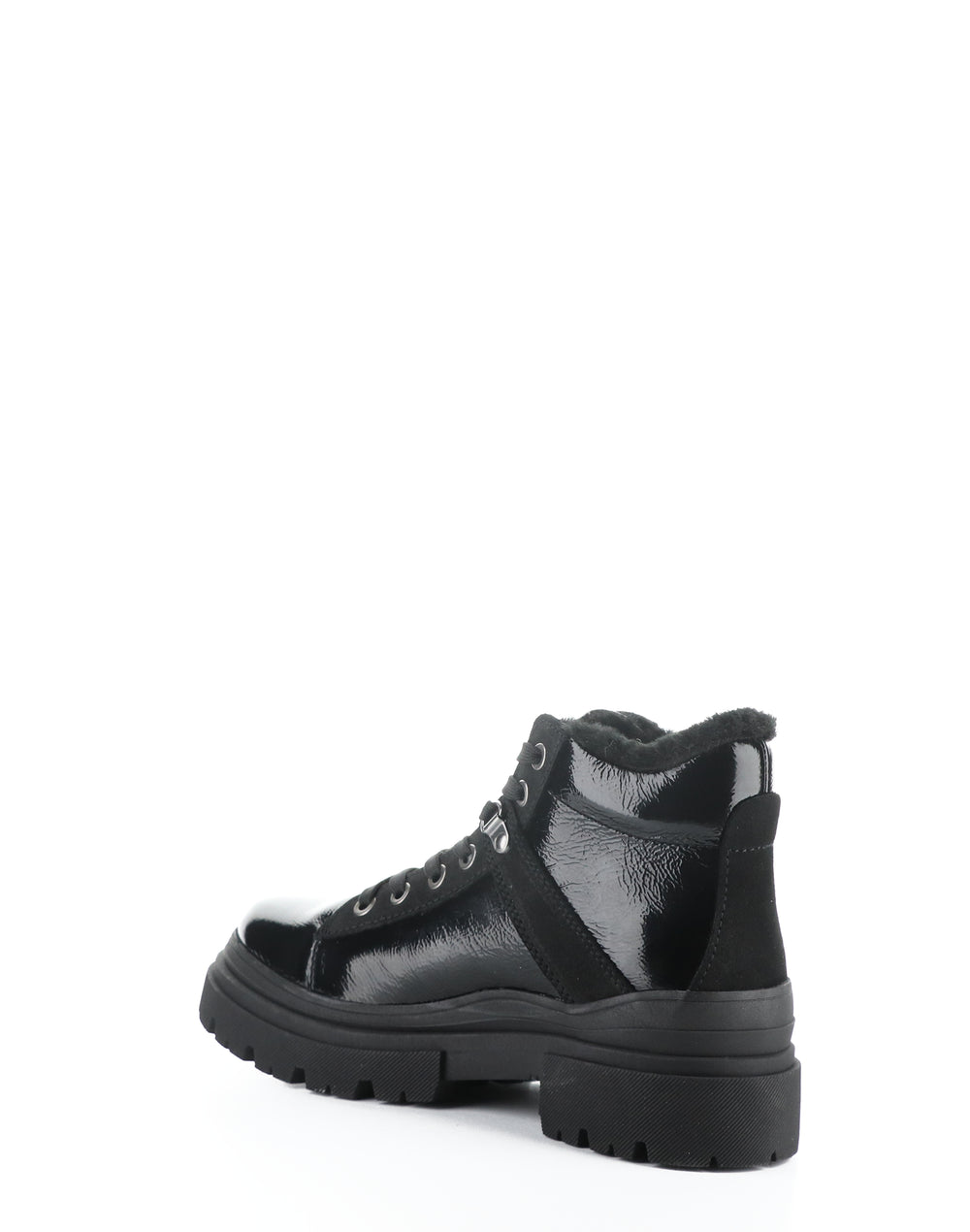 RIVER BLACK PATENT/SUEDE/MURTA FAUX FUR