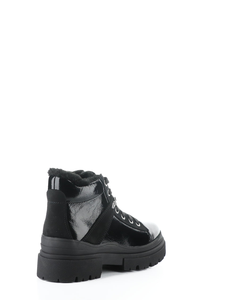RIVER BLACK PATENT/SUEDE/MURTA FAUX FUR