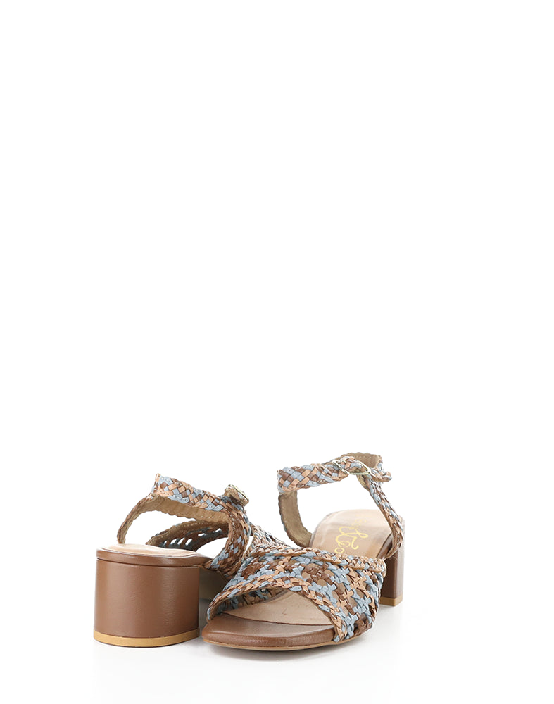 WENDI TAN MIX WOVEN LEATHER