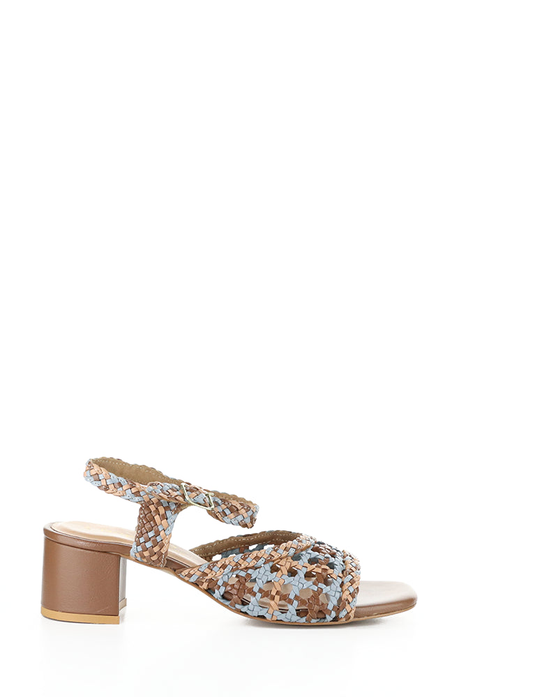WENDI TAN MIX WOVEN LEATHER