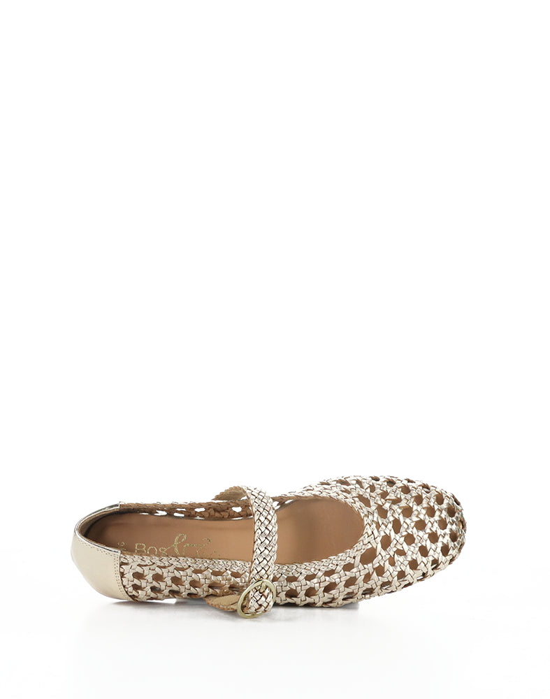 Wilda Gold Woven Leather