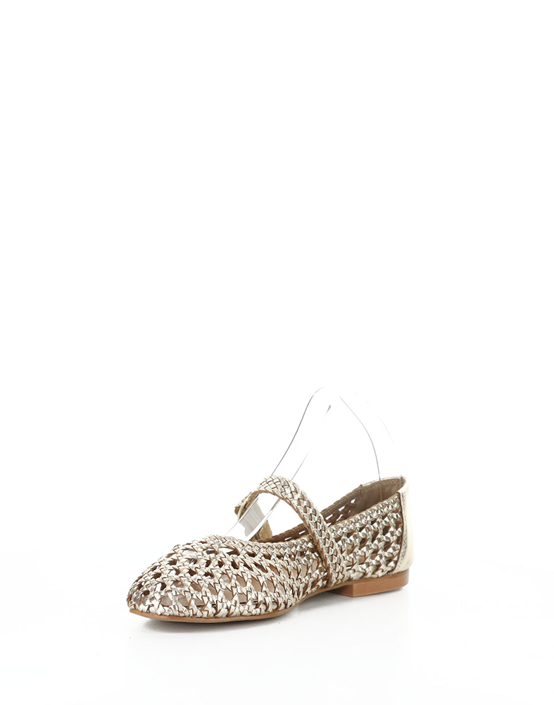 Wilda Gold Woven Leather