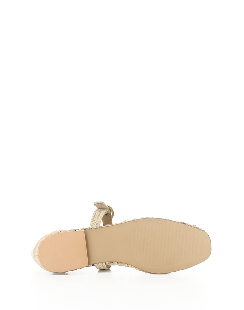 Wilda Nude Woven Leather