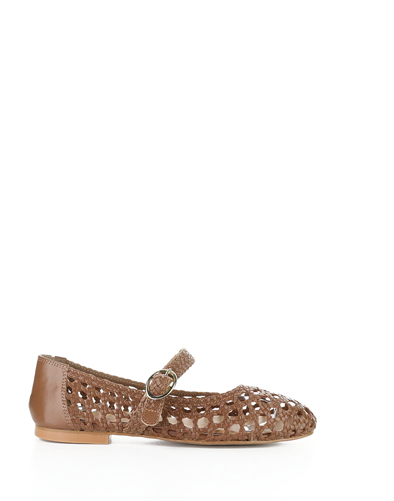 Wilda Rich Cognac Woven Leather