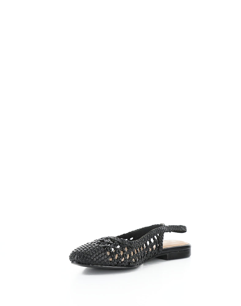 Willow Black Woven Leather